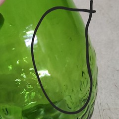 Vintage 4/5 Quart Gallo Wine Flavor Guard Bottle Embossed Grapes Green Glass