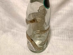 Vintage Affentaler Riesling German Wine Bottle Embossed Gold Monkey Design, Cork