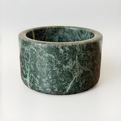 Vintage Green Marble Small Wine Bottle Chiller Cooler Felt Bottom