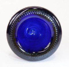 Cobalt Blue « Marilyn » Wine Bottle – Kestrel Pure Platinum 3rd Ed. Decor Empty