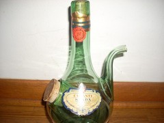 Vintage Chanti Spada Italian Wine Bottle Decanter with Ice Chamber.