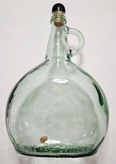 Vintage Almaden Vineyards Green Glass Wine Jug Embossed One Half Gallon 12&Prime;
