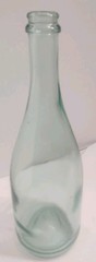 Vintage Aqua Blue/Green WINE Bottle Heavy Glass Beautiful Condition Decoration