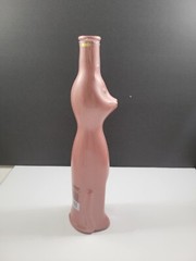 Cat Shaped Glass Wine Bottle EMPTY Gold 13&Prime; Tall