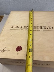 Fairchild Napa Valley Empty Wood Wine Box with Dividers 12” by 13” Storage