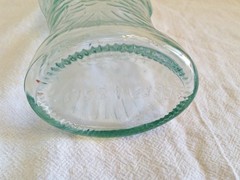 Vtg Empty Italian Fish Shaped Wine Bottle 10” Grn Pescevino Glass Beach Nautical