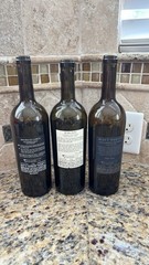 Cabernet Sauvignon Napa Valley EMPTY Glass Wine Bottle Green 750ml 3 Pieces Set