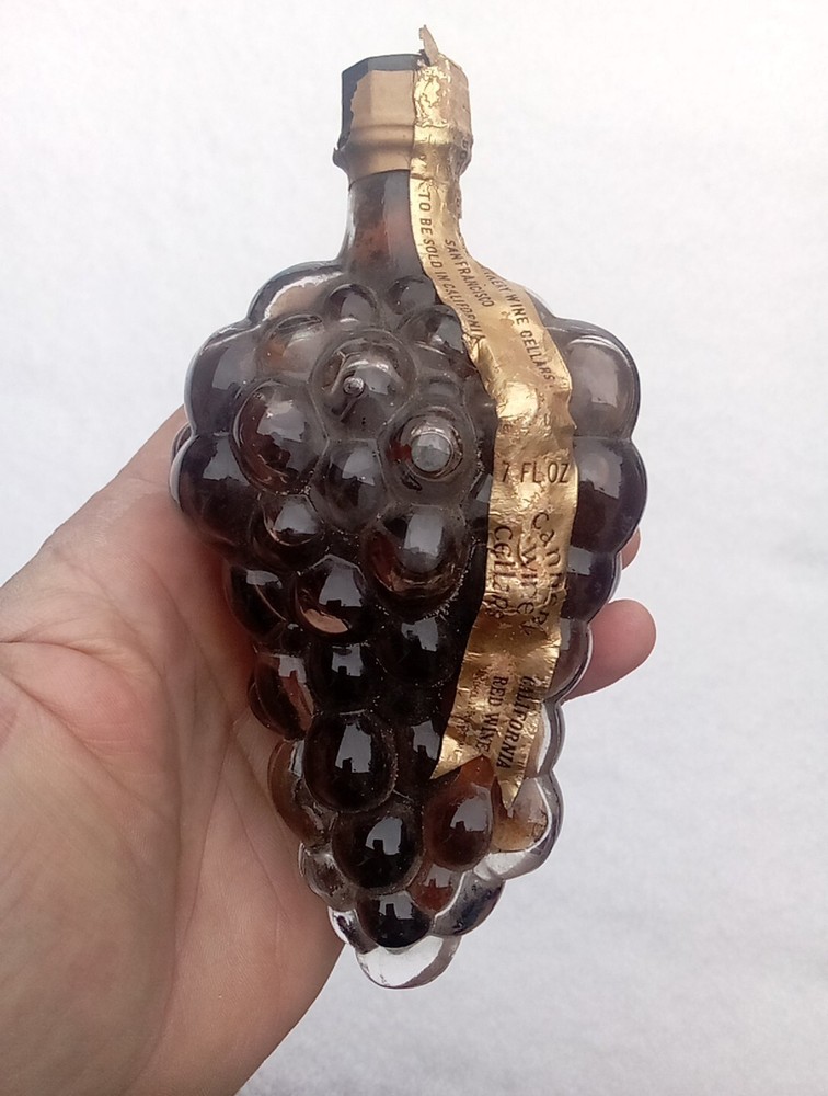 Vintage Grape Shaped Wine Bottle The Cannery Vineyards San Francisco California