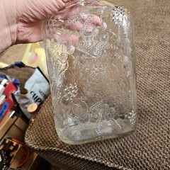 Vtg Garrett&rsquo;s American Wine Bottle 1/2 Gallon Embossed 10×6&Prime;