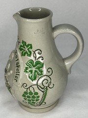 Vintage German Bremer Ratskeller .5Liter Wine Jug 6.5&Prime; Tall Green