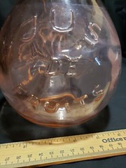 Vintage Casadis Milano Pink Jus De Fruits Pink Glass Jug Bottle Decanter 2L
