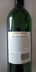 vintage 1989 GRAVES Baron Philippe collectible Empty wine bottle 750 ml