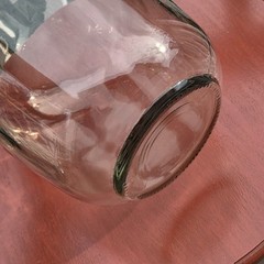 One Gallon Demijohn Carboy in a Soft Peach Color 12in Tall
