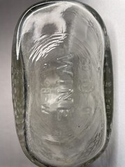 Vintage 1/2 Gallon Embossed Glass Wine Bottle