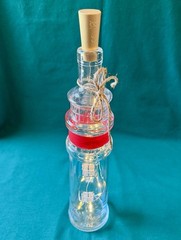 Truro Vineyards Lighthouse Wine Bottle ~ Lighted Glass Coastal Beach Decor 13”