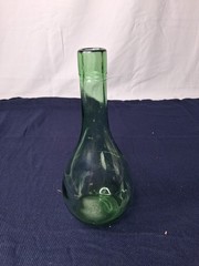 Vtg Wine Bottle Decanter Vino D Italia Italy Round Bottom Green Glass Bordeaux