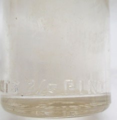 Vintage Embossed Virginia Dare Clear Glass Wine Bottle Garrett & CO New York
