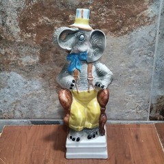 Vintage Elephant Wine Decanter Empty Bottle 12&Prime; Red Wine Mareialla Product Of It