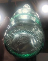 Vintage Aqua Blue/Green WINE Bottle Heavy Glass Beautiful Condition Decoration