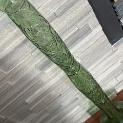 Vintage 44&Prime; Tall MCM Italy Green Glass Chianti Wine Bottle Decanter