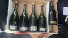 Dom Perignon Empty Bottles Vintage Set 1973 1976 1978 1980 OG Corks Rare MCM