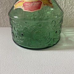 Vintage 44&Prime; Tall MCM Italy Green Glass Chianti Wine Bottle Decanter