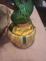 Vintage Awesome 1 Quart 16 1/2&Prime; Tall MCM 1960&rsquo;s Chianti Wine Bottle Free US Ship