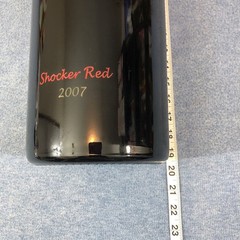 2007 WSU Wichita State University Shocker Red Display Wine Bottle Huge 19.5&Prime;x6&Prime;