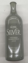 Mer Soleil Silver EMPTY Ceramic Wine Bottle, Unoaked Chardonnay 2010