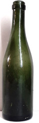 Antique Dark Green Hand Blown Wine Bottle c1800’s Deep Punt 10” Tall