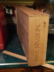 Paul Masson ~ Since 1852 ~ [22.5 » x 12.5 »] WOOD WINE CRATE Vtg Winery Box Ltd