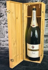 24 Inch Display Bottle W/ Crate Martini Asti Spumante Rossi Champagne Empty NOS