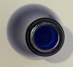 Vintage Cobalt Blue Glass Wine Bottle w/Punt in Bottom 28 Ounces