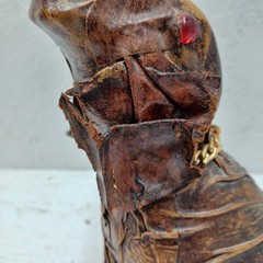 Vintage Casa Vento Leather wrapped elephant wine bottle Italy 1980