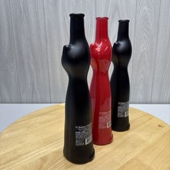 Happy Cat Wine Bottles Lot Of 3 Rheinhessen Riesling Empty