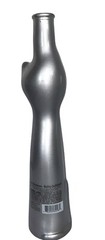 Wine Rheinhessen Cat Kitten Metallic Silver Bottle Candleholder Vase 2015