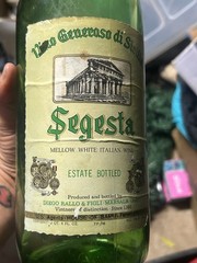 SEGESTA WINE BOTTLE Large 2 quart Antique Emerald Green Glass 15&Prime; High Porcelain