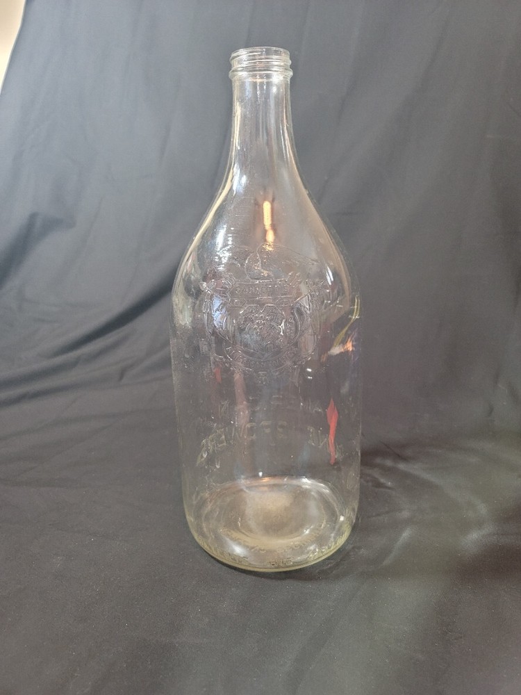 Antique Garrett & Co. American Wine Glass Bottle w/ Eagle Shield Logo 1 Gallon