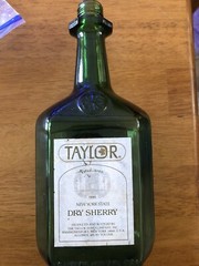 Vintage TAYLOR Dry Sherry Wine Bottle Dark Green Hammondsport NY New York