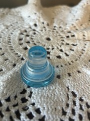Cote Des Roses Empty Wine Bottle With Blue Glass Stopper Craft Or Display