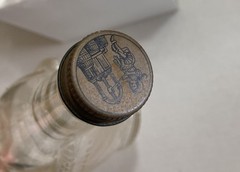 Pair Of London Winery Wine Bottle/Basket with Handle/Original Screw-on Lid/Logo