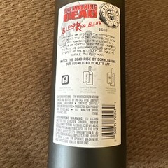 Empty Wine Bottle From 2016 “The Walking Dead” Blood Red Blend