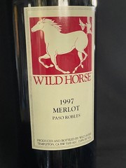 3 liter wine bottles with custom silkscreened WILD HORSE label.