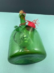 Triumph Racing Team Inscribed Green Blown Glass Ice Chilled Vintage Wine Bottle