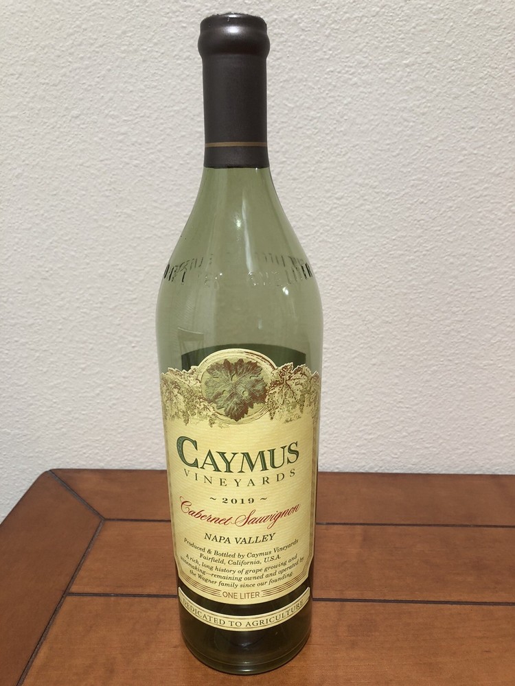 Empty Caymus Vineyards CA 2019 Cabernet Sauvignon 1L 1 Liter Wine Bottles