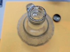 Vintage Glass Jug, Wine Jug? Small with handle, beautiful piece see pictures!