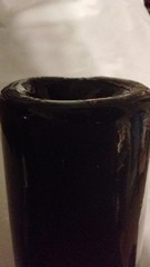 Brown Glass Wine Bottle Collectible Dark Glass Decorative Display Piece