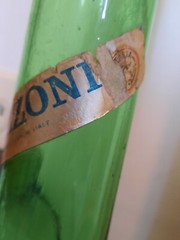 Very Old Huge GREEN MAZZONI WINE BOTTLE ITALIAN GLASS 44 INCHES TALL EUC