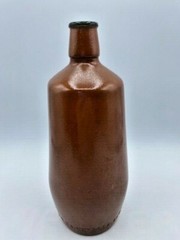 Portugal Lancers Brown Painted 9 In Wine Bottle, J.M. da Fonseca Inter., Empty