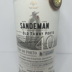 Sandeman Old Tawny Porto Aged 40 Years 750ml Empty Bottle W/ Glass Cork